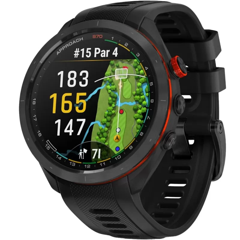 Reloj GPS Garmin Approach S70 47mm - Black/Red (010-02746-02) Reloj GPS Garmin Approach S70 47mm - Black/Red (010-02746-02)