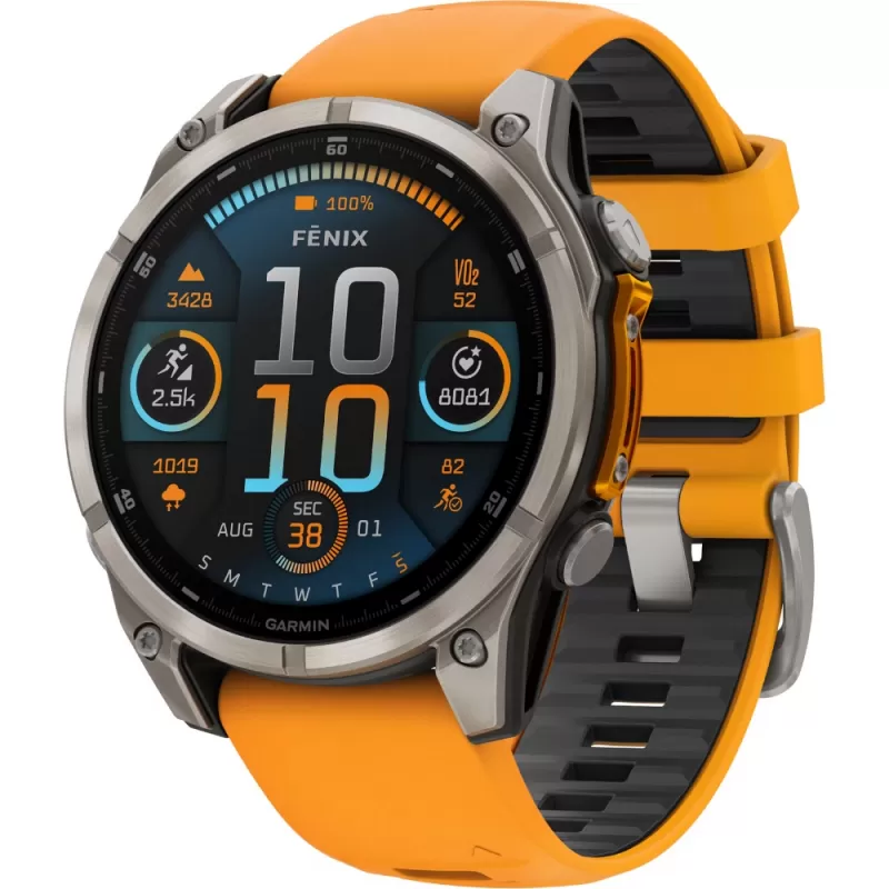 Reloj GPS Garmin Fēnix 8 47mm AMOLED Sapphire - Titanium/Spark Orange Graphite (010-02904-10) Reloj GPS Garmin Fēnix 8 47mm AMOLED Sapphire - Titanium/Spark Orange Graphite (010-02904-10)
