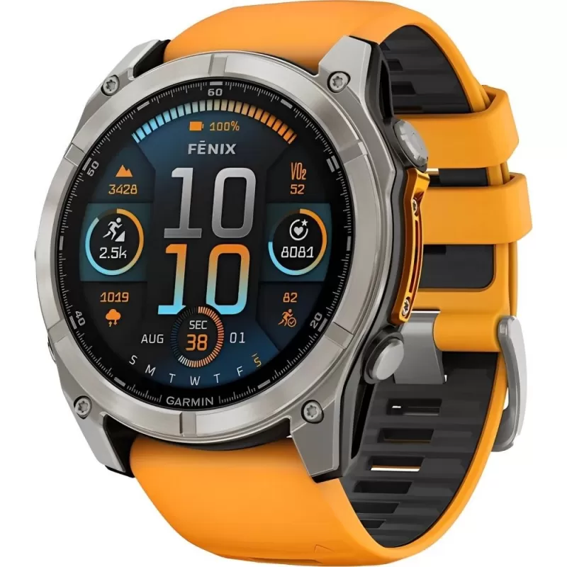 Reloj GPS Garmin Fēnix 8 51mm AMOLED Sapphire - Titanium/Spark Orange Graphite (010-02905-10) Reloj GPS Garmin Fēnix 8 51mm AMOLED Sapphire - Titanium/Spark Orange Graphite (010-02905-10)