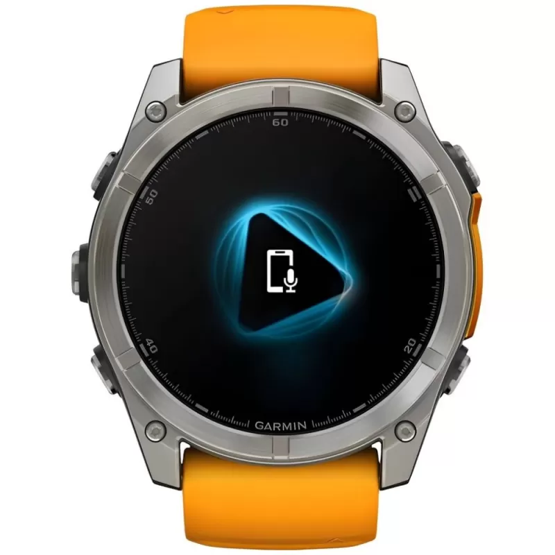 Reloj GPS Garmin Fēnix 8 51mm AMOLED Sapphire - Titanium/Spark Orange Graphite (010-02905-10)