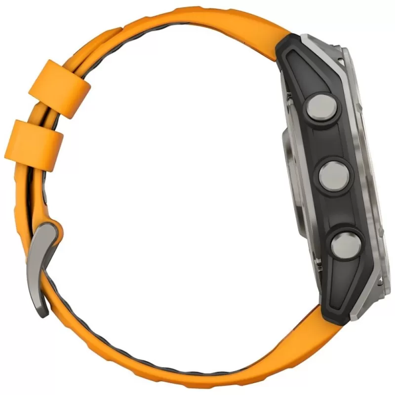 Reloj GPS Garmin Fēnix 8 51mm AMOLED Sapphire - Titanium/Spark Orange Graphite (010-02905-10)