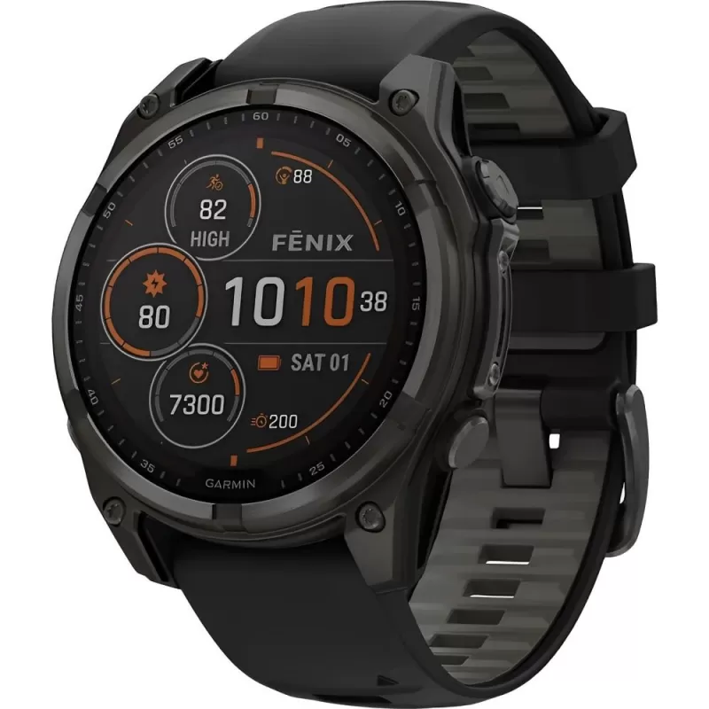 Reloj GPS Garmin Fēnix 8 47mm Solar Sapphire 010-02906-10 - Carbon Gray/Titanium Black