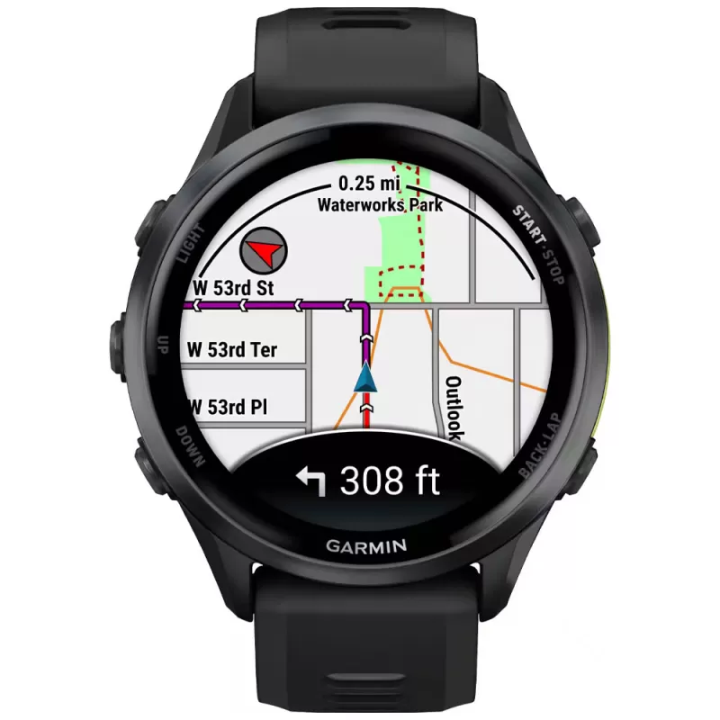 Reloj GPS Garmin Forerunner 970 010-02969-00 - Titanium Gray / Black / Translucent Whitestone Band