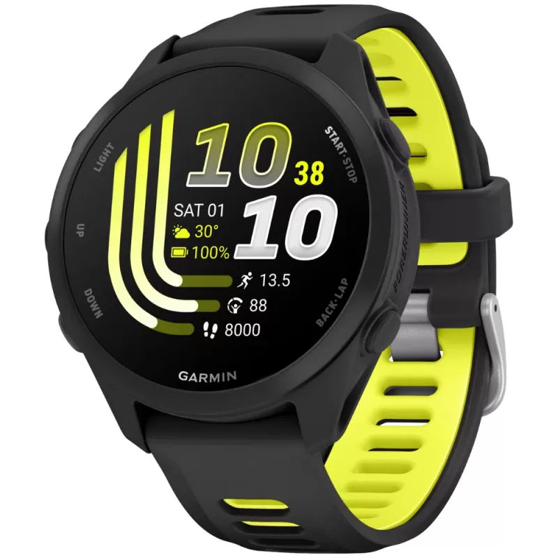Reloj GPS Garmin Forerunner 170 43mm - Black/AMP Yellow (010-03920-00)