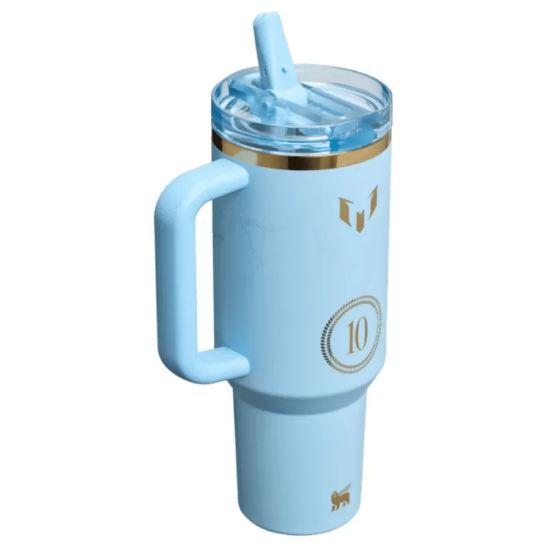 Vaso Térmico Stanley × Messi The Flip Straw Quencher Protour Tumbler 1.18L - Striker Blue