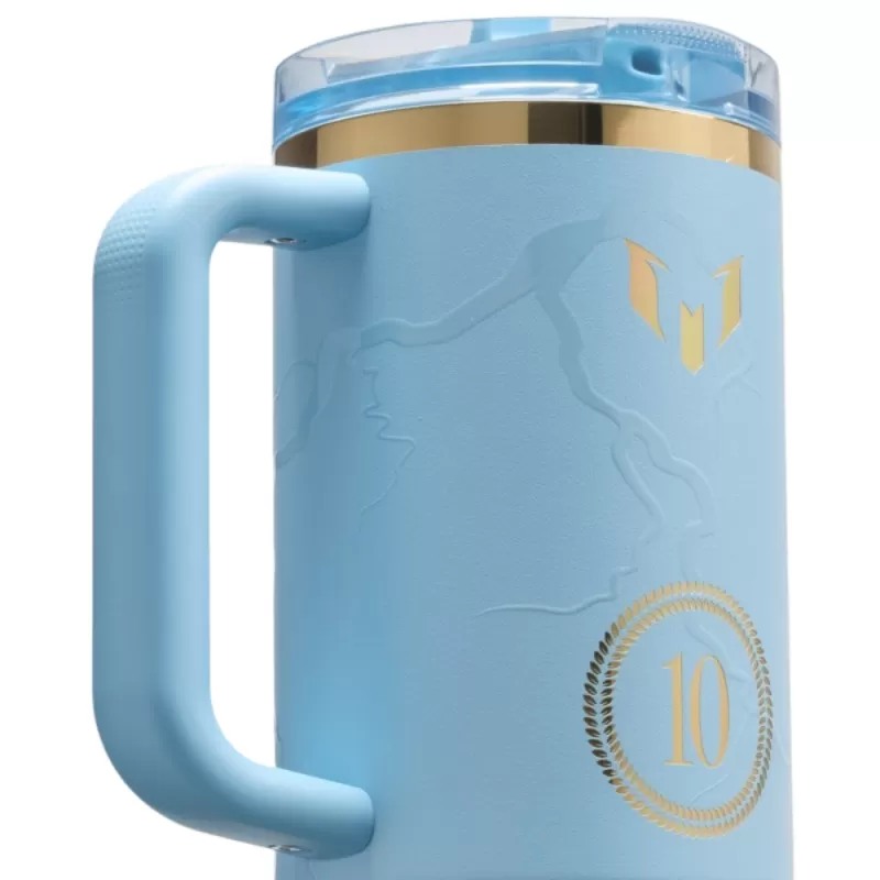 Vaso Térmico Stanley × Messi The Flip Straw Quencher Protour Tumbler 1.18L - Striker Blue
