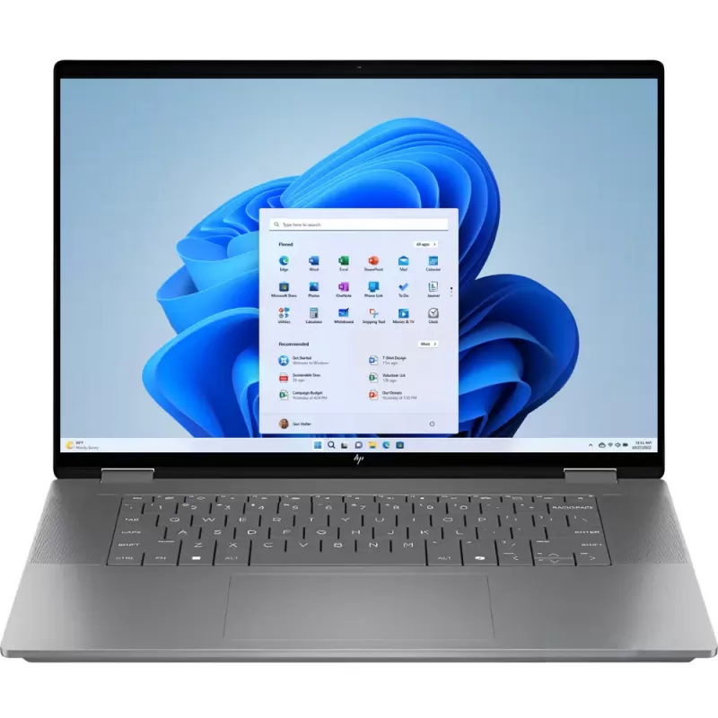 Notebook HP OmniBook X Flip 16-BE0003DX 16" Touch AMD Ryzen 5 220 8/512GB W11 - Meteor Silver