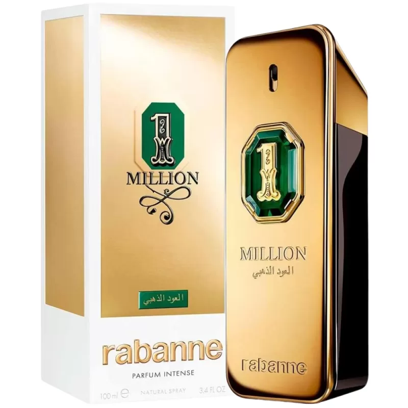 Perfume Rabanne 1 Million Golden Oud Parfum Intense Masculino - 100mL