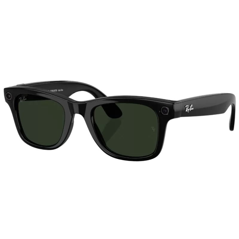Lentes de Sol Ray-Ban Meta Wayfarer (Gen 2) RW4012 - Shiny Black/Transitions Graphite Green