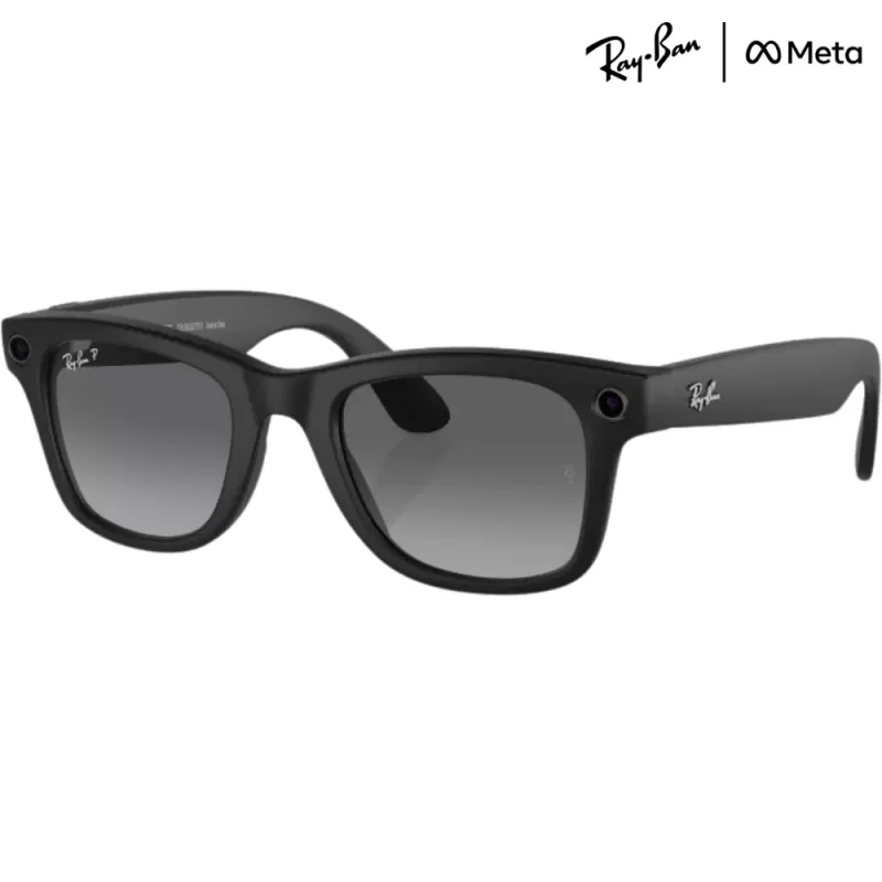 Lente de Sol Smart Ray-Ban Meta Wayfarer RW4006 - Matte Black/Polar Gradient Graphite Lente de Sol Smart Ray-Ban Meta Wayfarer RW4006 - Matte Black/Polar Gradient Graphite