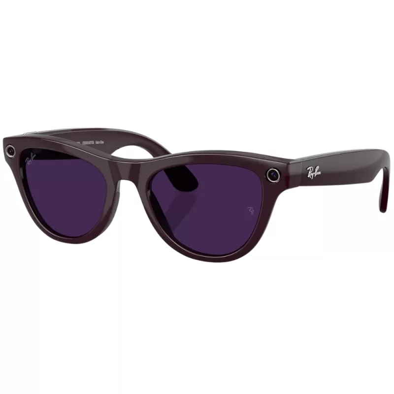 Lentes de Sol Ray-Ban Meta Skyler (Gen 2) RW4014 - Shiny Mystic Violet/Transitions Amethyst
