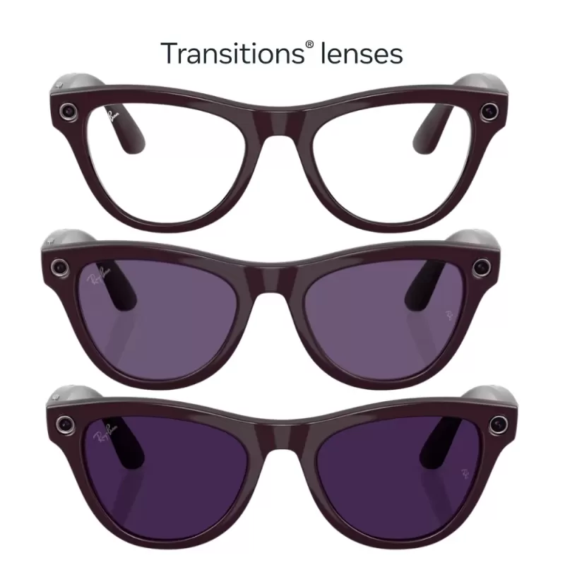Lentes de Sol Ray-Ban Meta Skyler (Gen 2) RW4014 - Shiny Mystic Violet/Transitions Amethyst