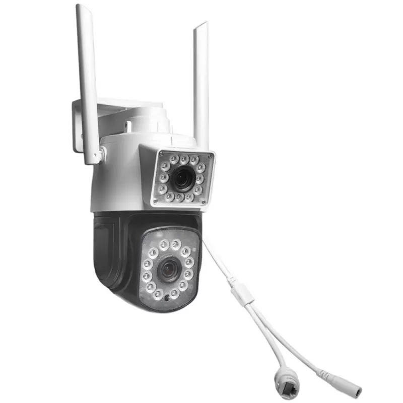 Cámara IP Sate A-CAM010D 4MP Dual Lens Wi-Fi 2V - White