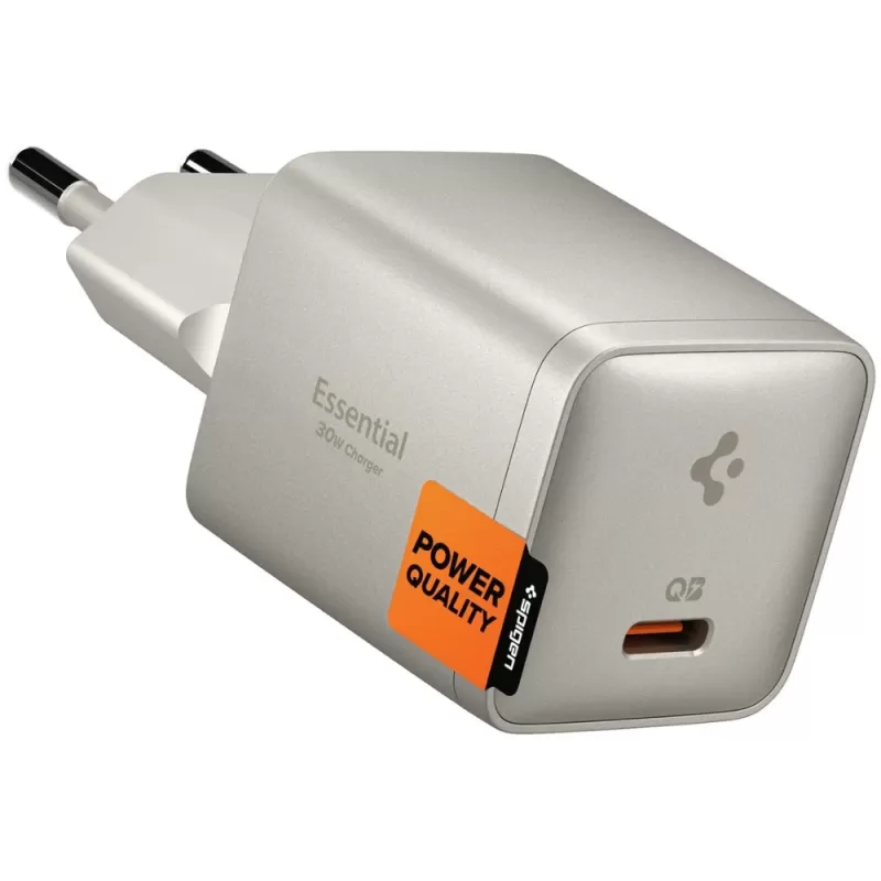 Adaptador Spigen ArcStation Essential ACH10448 USB-C 30W - Natural Titanium