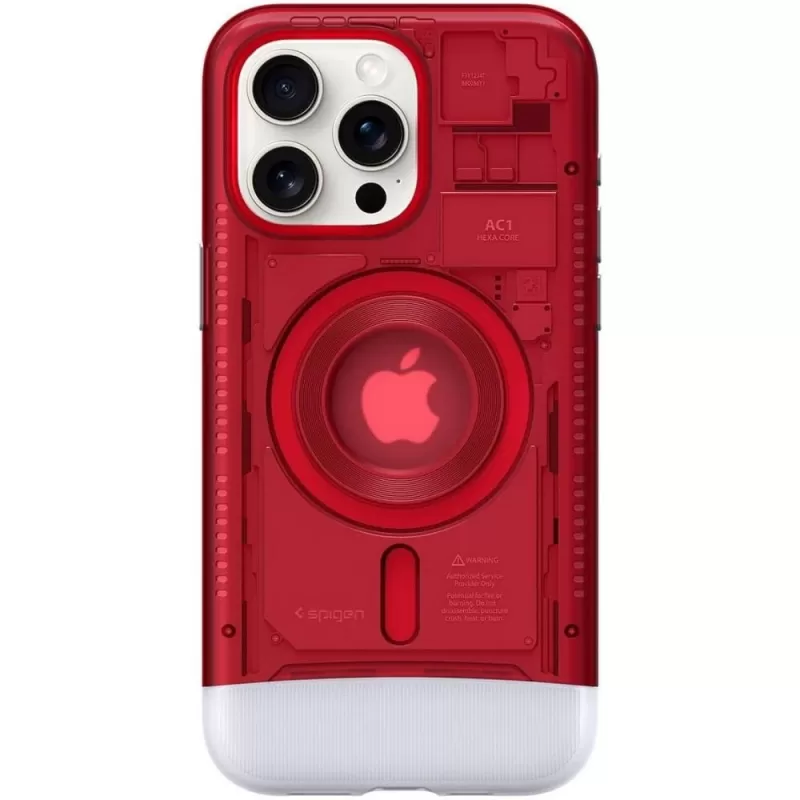 Capa Spigen iPhone 15 Pro Max ACS06609 Classic C1 MagFit - Ruby
