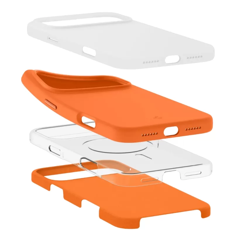 Capa Spigen iPhone 17 Pro Max ACS11378 Silicone Fit - Cosmic Orange