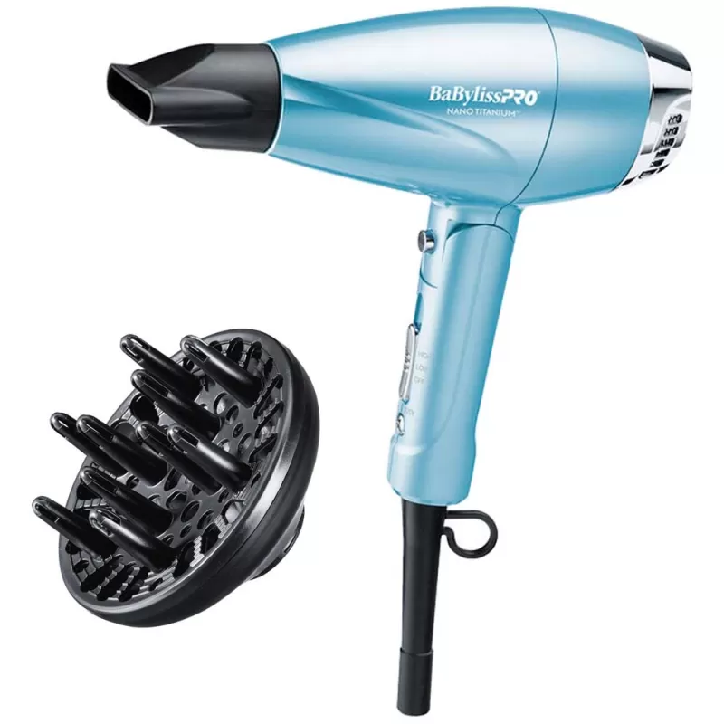 Secador de Cabello BaBylissPro Nano Titanium BNT910UZ 1200W 2V - Blue