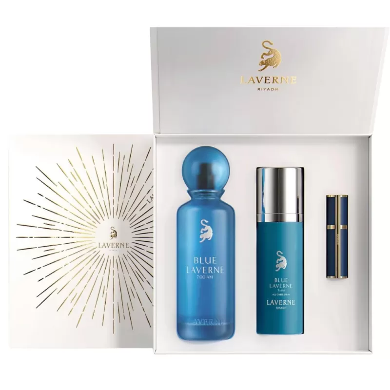 Perfume Laverne Riyadh Blue Laverne 7:00 AM EDP 200mL + Spray 100mL  - Unisex