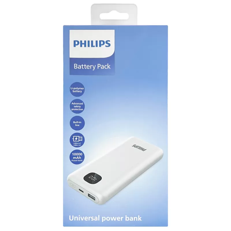 Cargador Portátil Philips DLP8716CW/70 10.000mAh - White