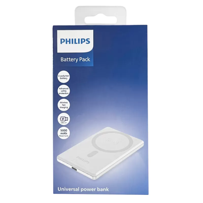 Cargador Portátil Wireless Philips DLP9702CW/70 5000mAh - White