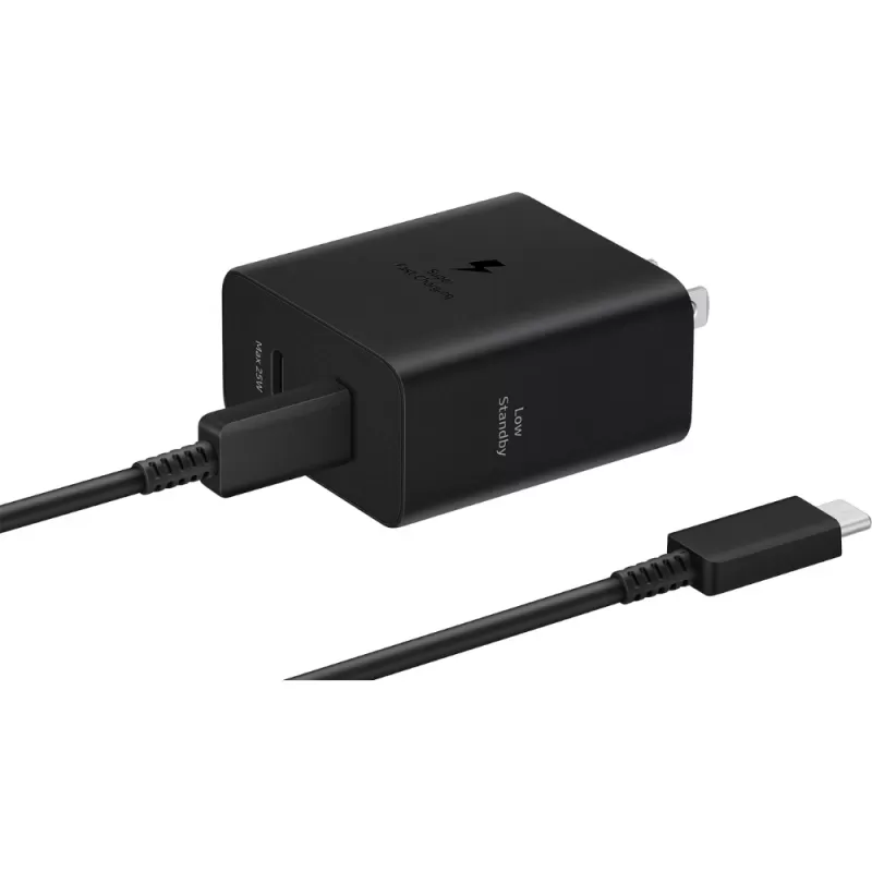 Cargador Samsung EP-T5020XBEGCA Duo USB-C 50W - Black Cargador Samsung EP-T5020XBEGCA Duo USB-C 50W - Black