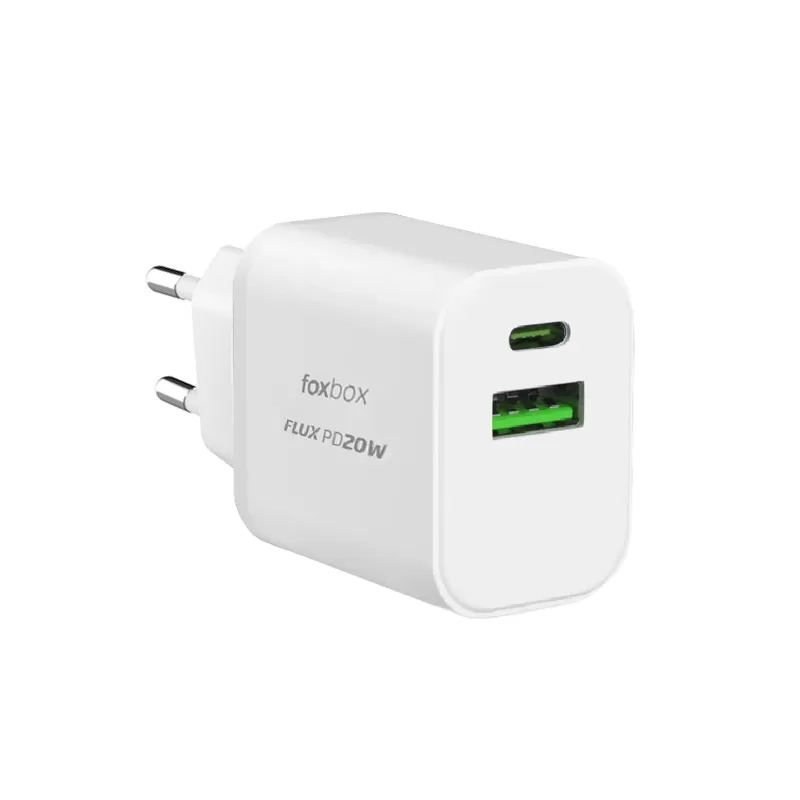 Adaptador Foxbox Energy Flux PD20W USB-A | USB-C - White