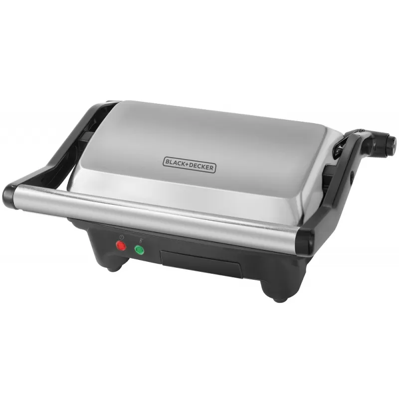 Sandwichera Grill Black+Decker Panini GR2976-CL 910W 220V - Plata/Negro