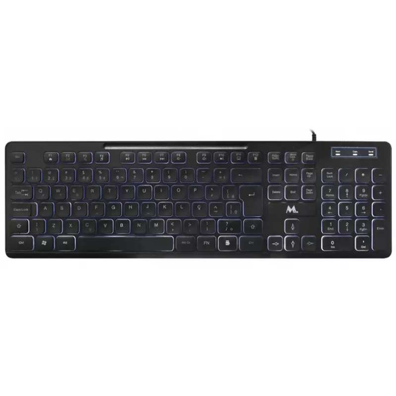 Teclado Mtek KB-7269L USB LED - Negro (Español)