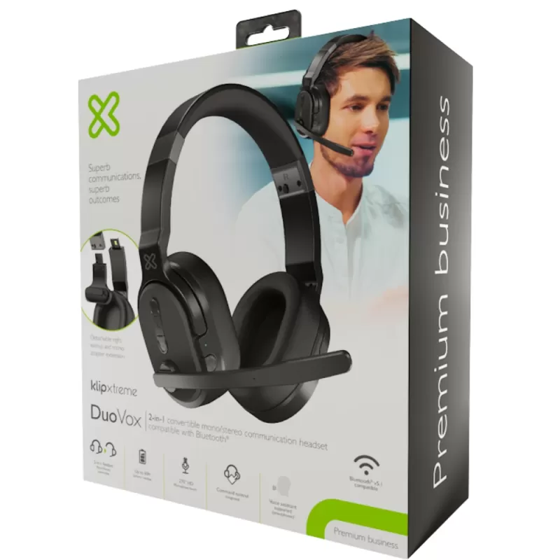 Auricular Klip Xtreme DuoVox KCH-915 Bluetooth - Black