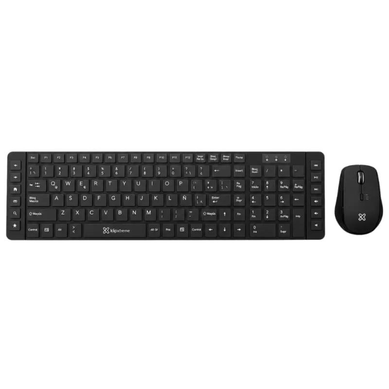 Teclado + Mouse Wireless Klipxtreme Revolution KCK-270S - Black (Español)