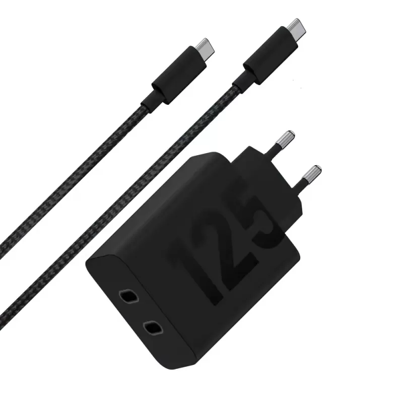 Cargador Motorola TurboPower 125W Duo MCD-1259 USB-C - Black