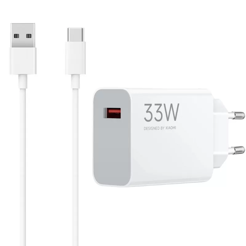 Cargador Xiaomi 33W USB-A MDY-16-EF + Cable USB-C - White