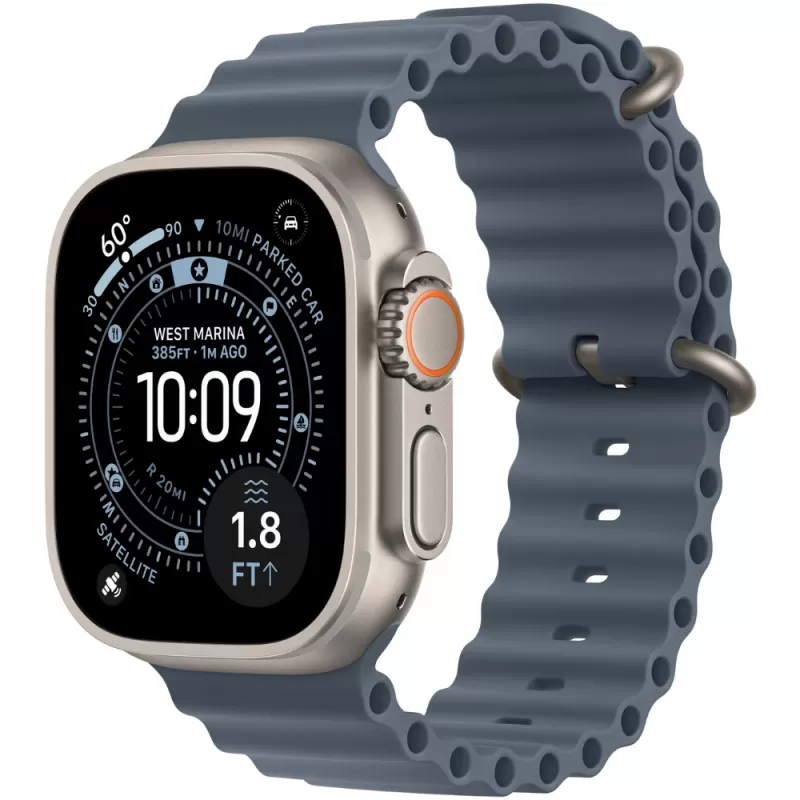 Apple Watch Ultra 3 MEWH4LW/A 49mm (GPS+Celular) - Natural Titanium/Anchor Blue Ocean Band