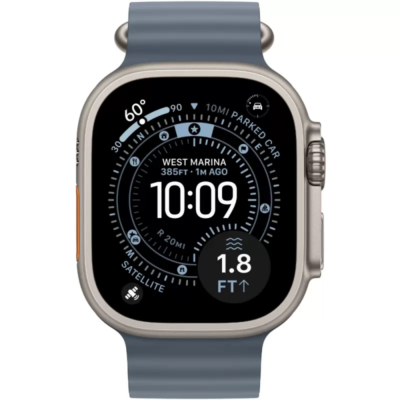 Apple Watch Ultra 3 MEWH4LW/A 49mm (GPS+Celular) - Natural Titanium/Anchor Blue Ocean Band