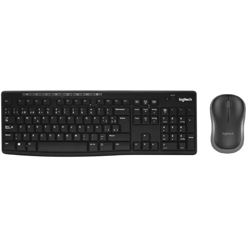 Teclado + Mouse Wireless Logitech MK270 - Negro (E...