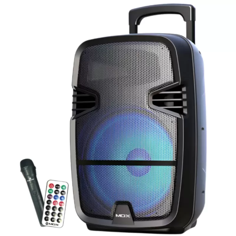 Parlante Mox MO-S1209 12" Bluetooth RGB - Black