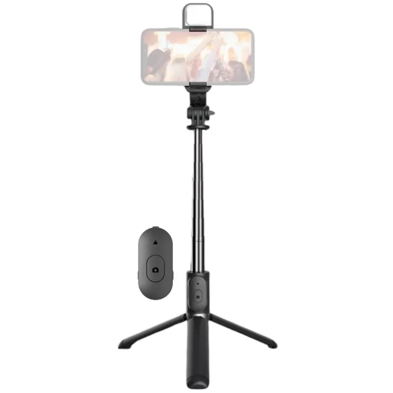 Palo de Selfie Mox MO-SS26 Bluetooth con LED - Black