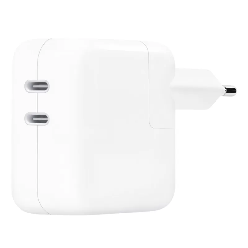 Apple Power Adapter Dual USB-C MW2K3ZM/A 35W - White
