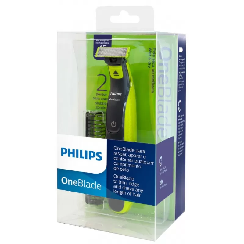 Barbeador Eléctrico Philips OneBlade QP2521/10 2V - Black/Yellow