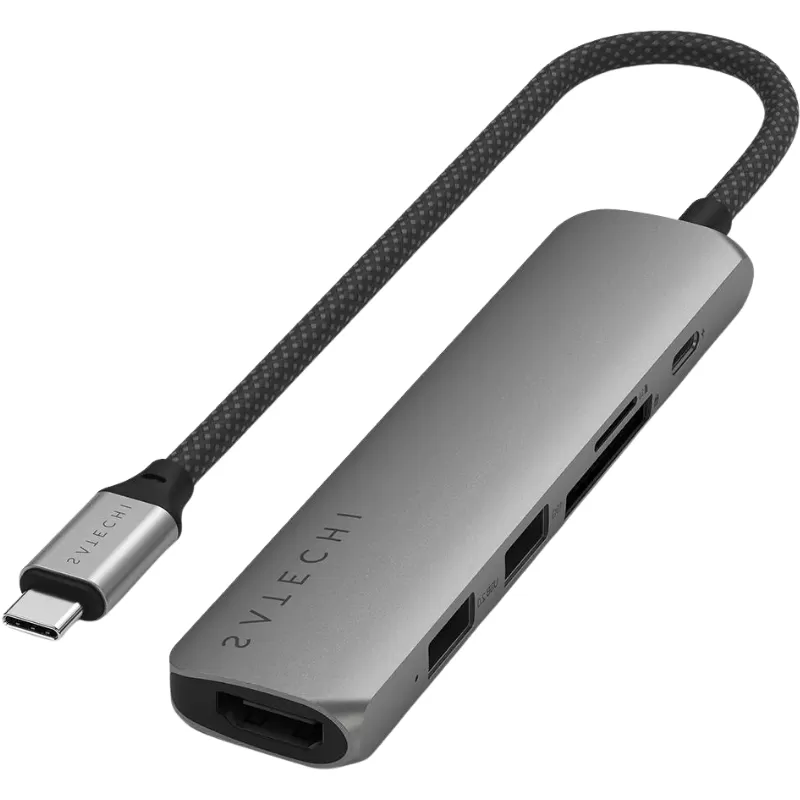 Hub Satechi ST-P6SM Multiport 6 en 1 - Space Gray