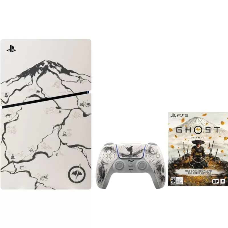 Consola Sony PlayStation 5 Slim CFI-2015 Disk 1TB SSD - Ghost of Yōtei Black Limited Edition