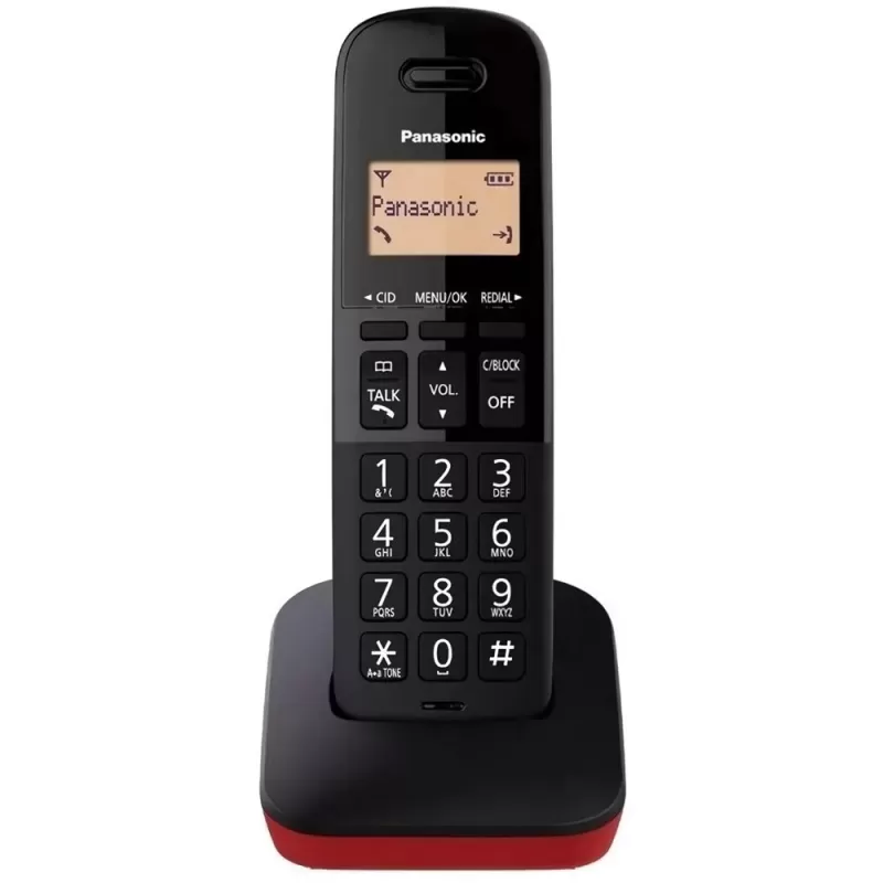 Teléfono Inalámbrino Panasonic KX-TGB310LAR 2V - Negro/Rojo