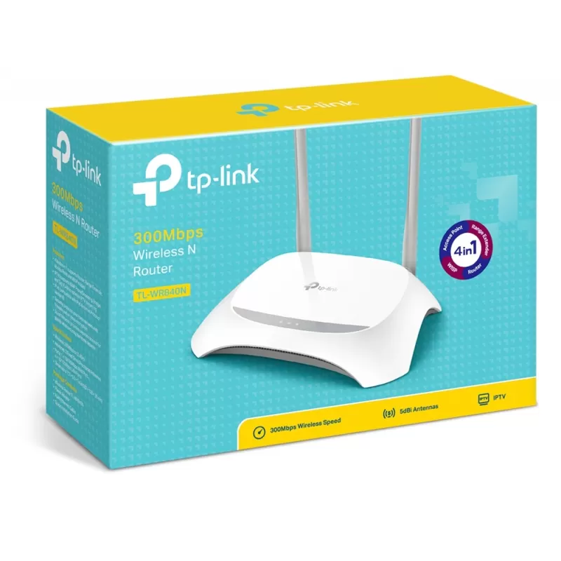 Router TP-Link TL-WR840N BR 2.4GHz-300Mbps - White