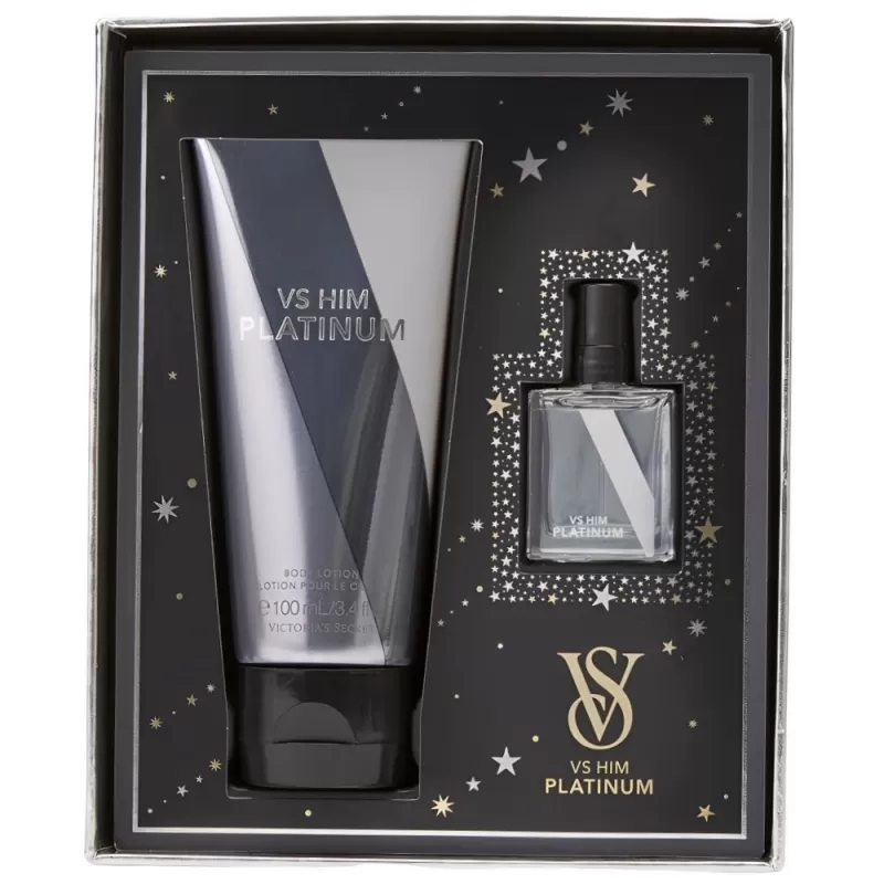 Kit Victoria's Secret VS Him Platinium Body Lotion 100mL (2 PCS) - Masculino