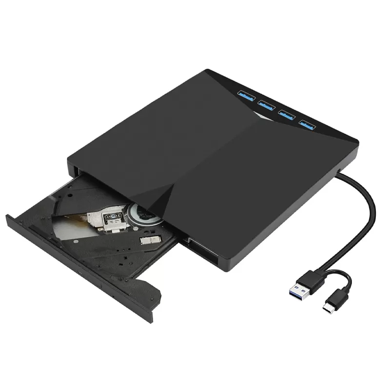 Lector Grabador DVD Externo XD013 7-in-1 Multifuncional - Black