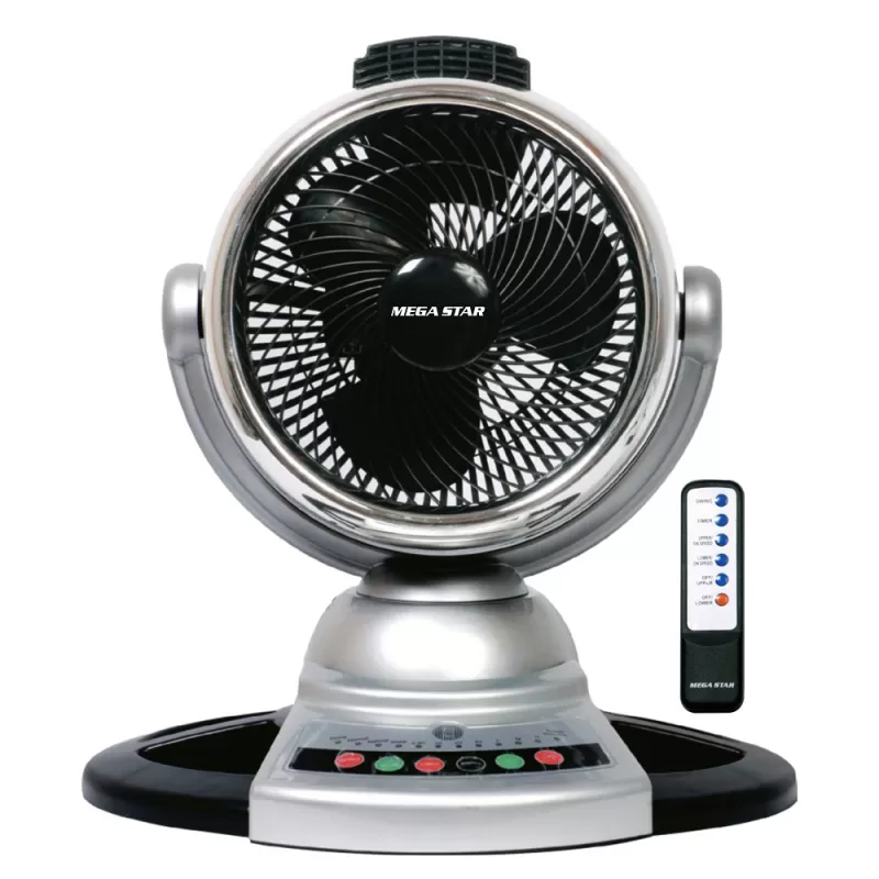 Ventilador MegaStar YF-302C 220V 35W 9" - Silver/Black