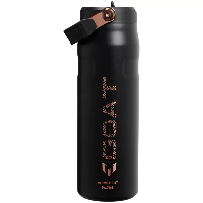 Termo Stanley × Messi The Aerolight IceFlow Bottle 710mL - GOAT Black