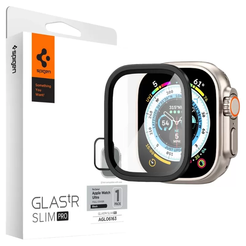 Pelicula Spigen para Apple Watch Ultra AGL06163 GlastR Slim Pro - Black