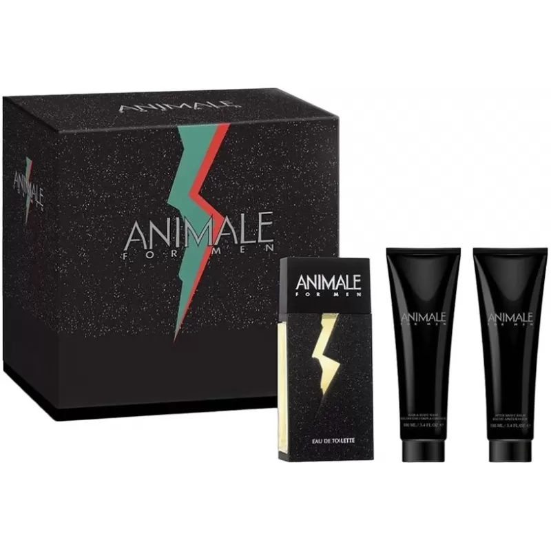 Kit Perfume Animale For Men EDT 100ml + Body Wash 100ml + After Shave 100ml - Masculino