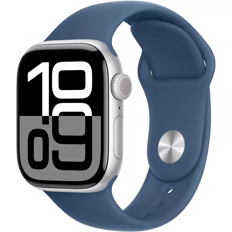 Apple Watch Series 10 MWWC3LW/A 42mm GPS - Aluminum Silver/Denim Sport Band